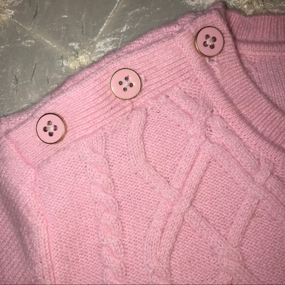 Talbots Baby Pink Embossed Patterned Sweater - image 4